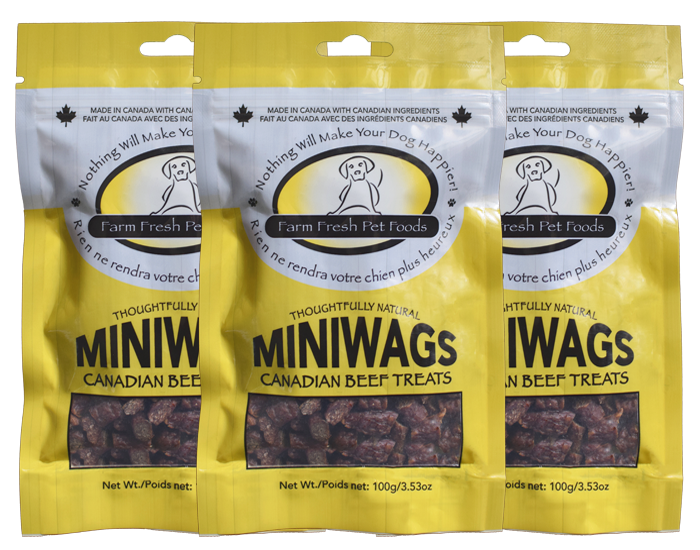 Products Farm Fresh - Miniwags Canadian Beef Treat